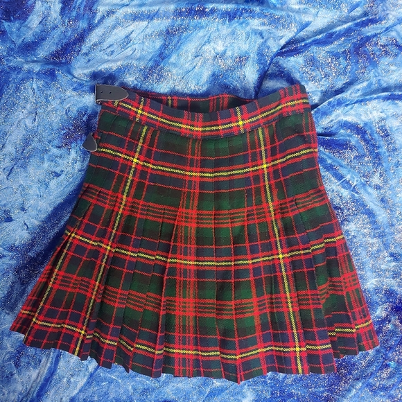 Vintage Tartan plaid kilt skirt - Picture 2 of 3